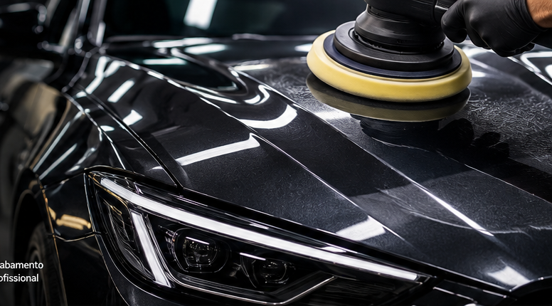 Paint Correction service – machine polishing on glossy vehicle paint